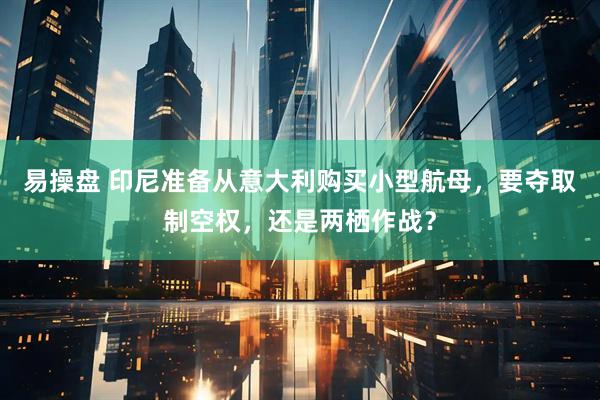 易操盘 印尼准备从意大利购买小型航母，要夺取制空权，还是两栖作战？