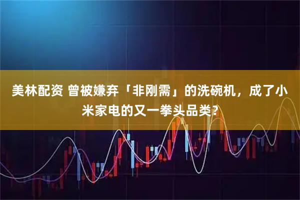 美林配资 曾被嫌弃「非刚需」的洗碗机,成了小米家电的又一拳头品类?