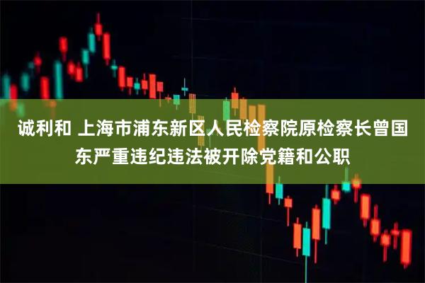 诚利和 上海市浦东新区人民检察院原检察长曾国东严重违纪违法被开除党籍和公职