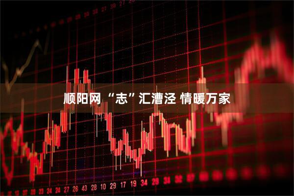 顺阳网 “志”汇漕泾 情暖万家